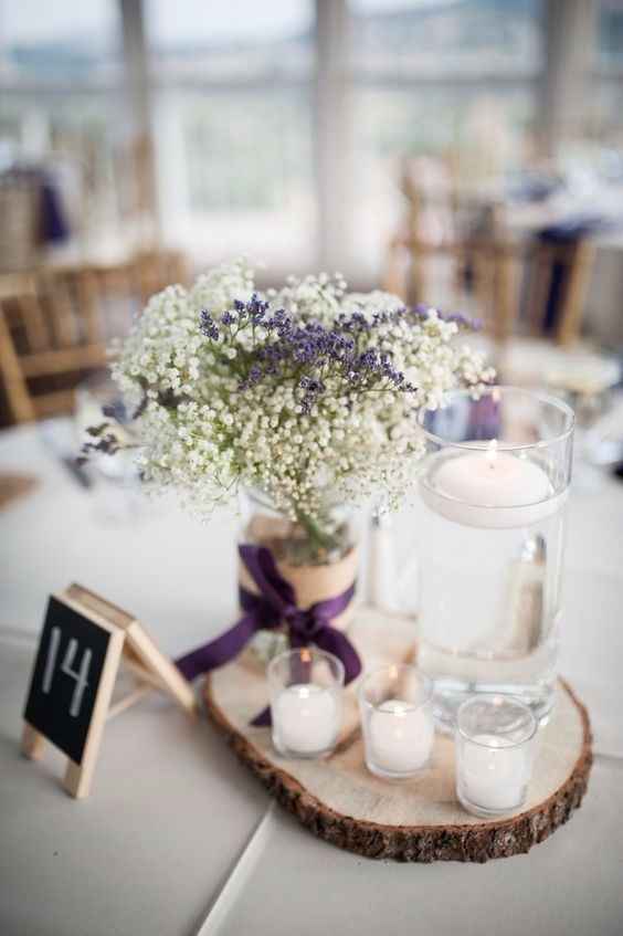 Simple Lavender Centerpiece