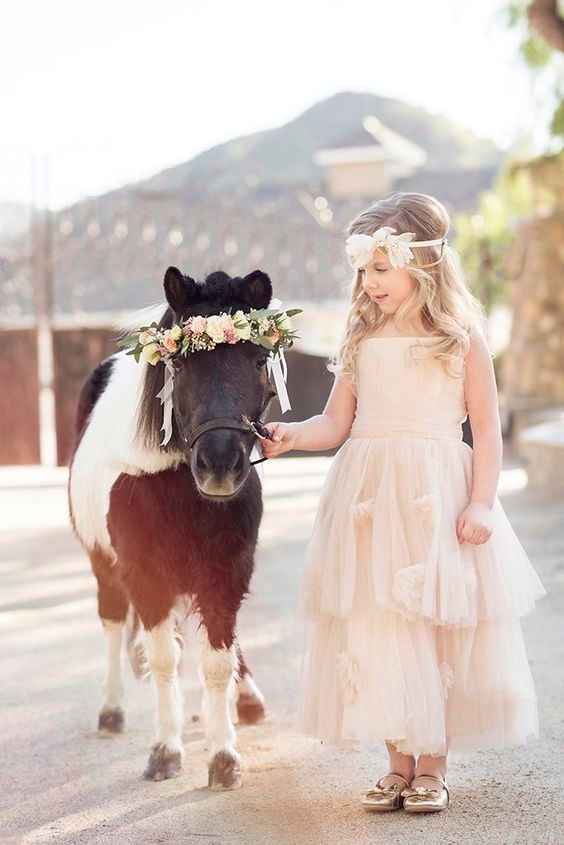Flower girl and poney