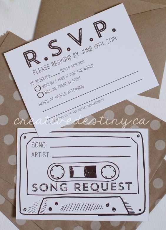 RSVP Style for Wedding Social Ticket?