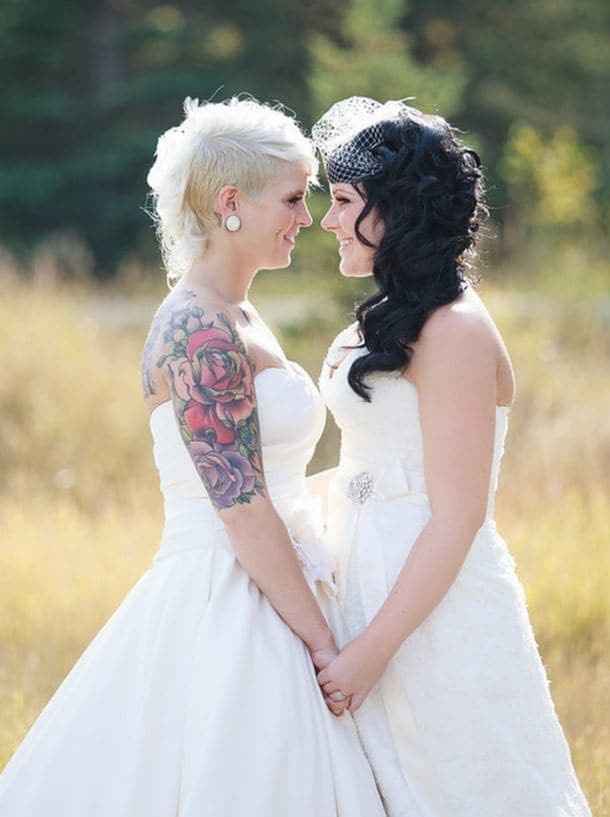 Fierce Tattoo Bridal Style Inspiration Shoot  Junebug Weddings