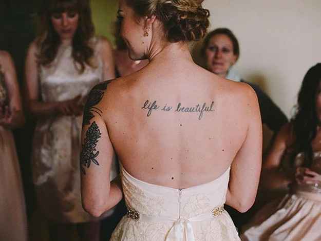 Brides Who Showed Their Tattoos on Their Wedding Days