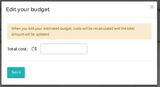 Enter Total Cost