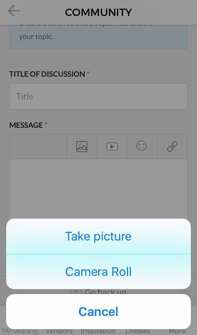 Insert picture from the App