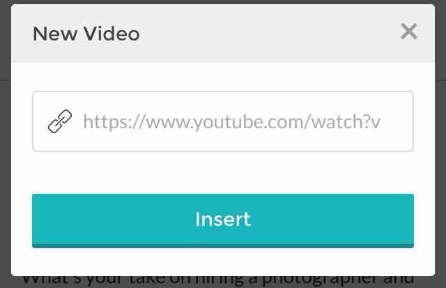 Insert Video URL