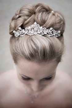 Updo with tiara