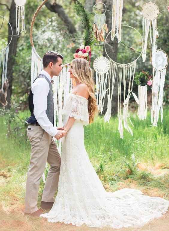 D. Lace wedding dress