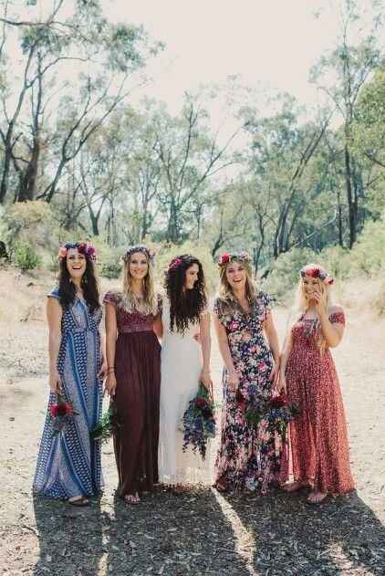 Boho bridesmaids