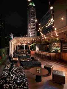 A romantic rooftop