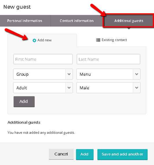 Create a new additional guest