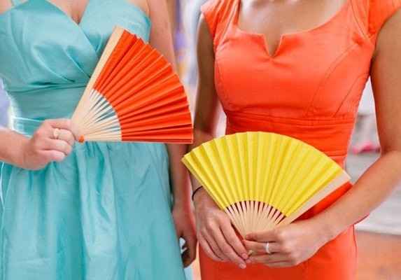 A fan for a summer wedding
