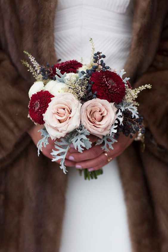 A. With flowers