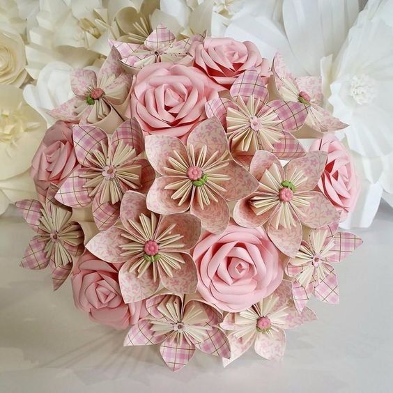 Pink Paper Bouquet