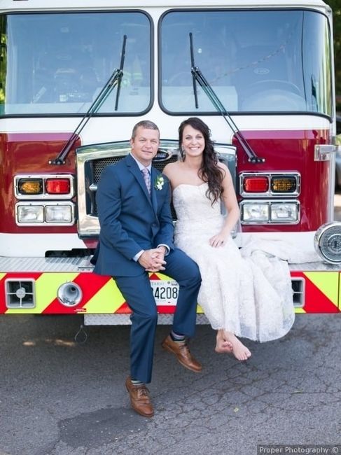 Firefighter Wedding Transportation