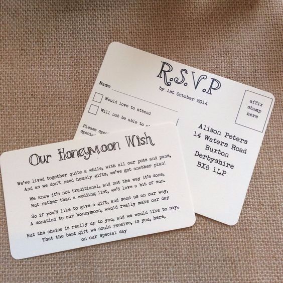 Honeymoon Fund RSVP