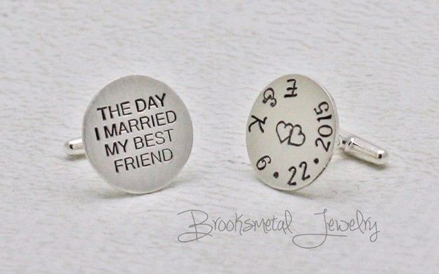 Get custom groom cufflinks