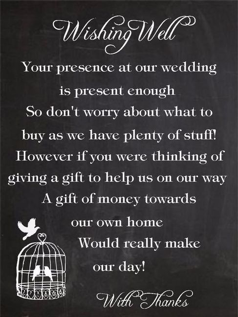 5 ways to ask for money instead of a gift - Plan a wedding 