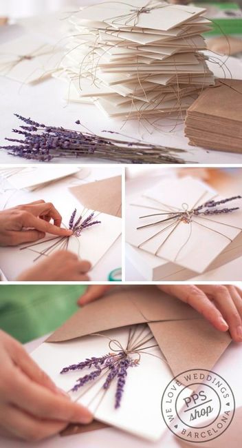 DIY Lavender Wedding Invite