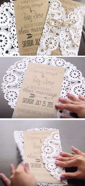 DIY Chic Lace Wedding Invite