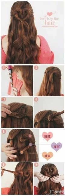 DIY Heart Semi-Updo