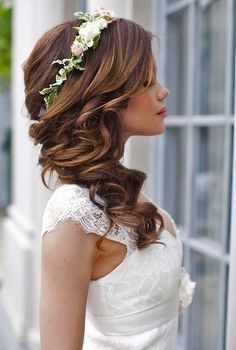 Flower Crown Curly Hair