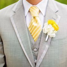 Yellow Groom Accessories