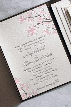 Cherry Blossom Invitations