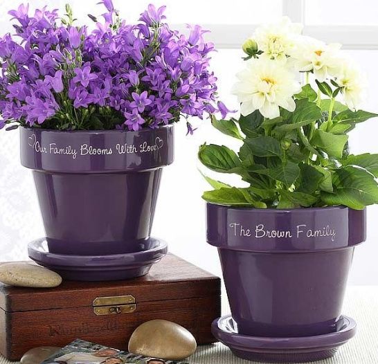 Flower pot idea for table centerpiece