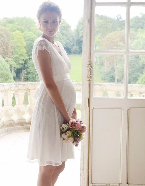 Tea Length Maternity Dress