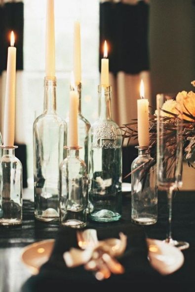 Wine Bottle Candles