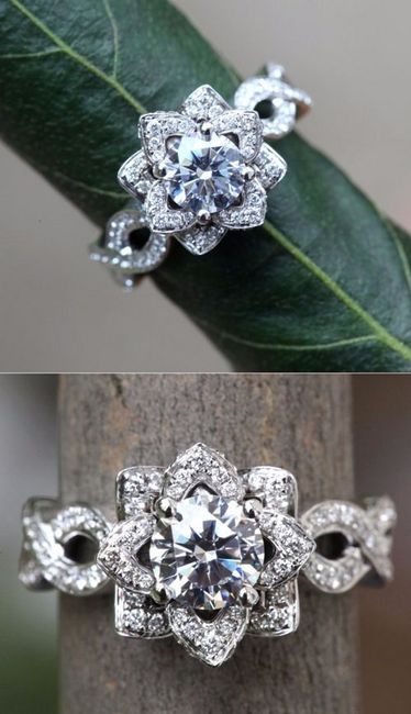 Infinity Flower Engagement Ring