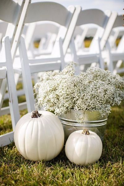 Wedding ceremony decorations for Fall