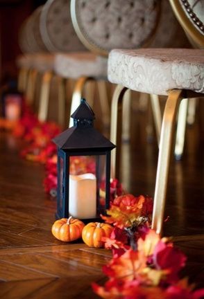 Wedding ceremony decorations for Fall