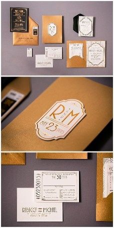 Wedding Invites Gold