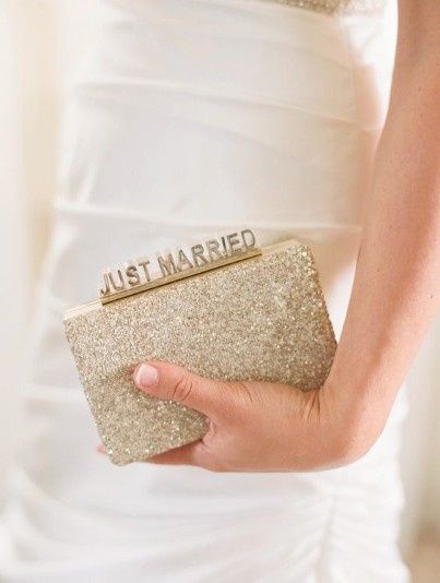 Just Married Wedding Clutch