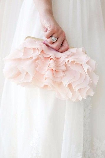 Ruffles Wedding Clutch