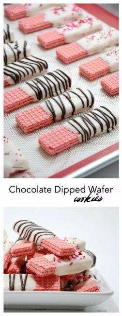 Dipped waffer cookies