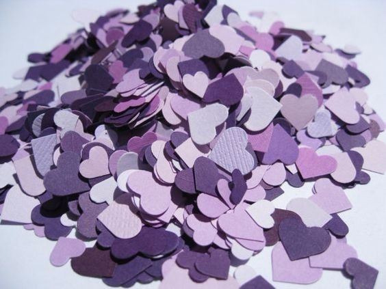 Heart Confettis Purples