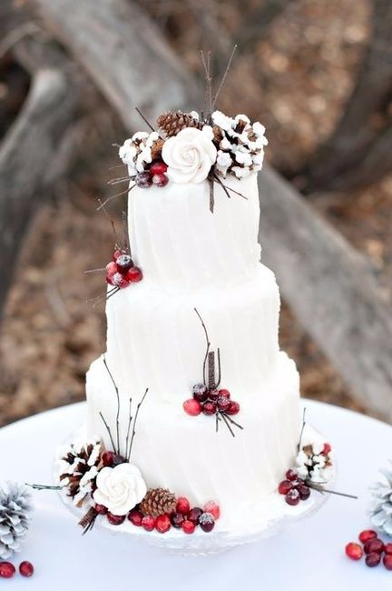 Cranberry wedding cake