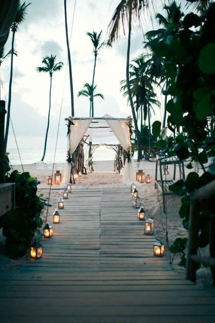 Who is having a destination wedding?