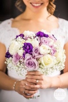 Baby Breath Purple Roses