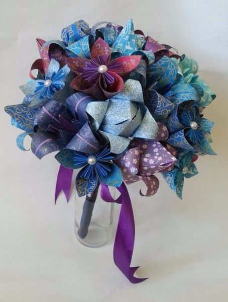 Paper Blue Bouquet