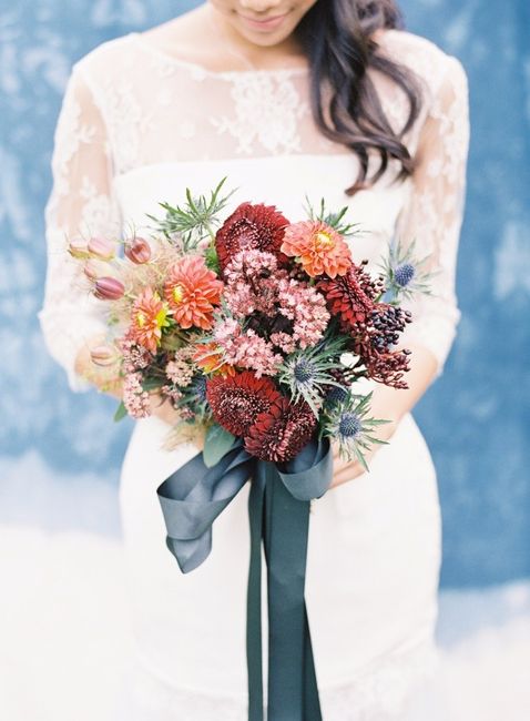 Grey Ribbon Bouquet