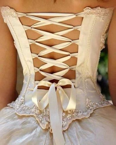 Laced Ribbon Wedding Dress