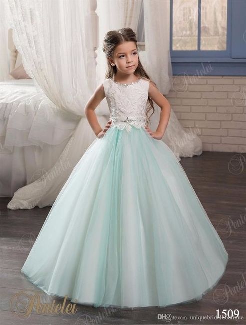 Mint skirt Flower Girl