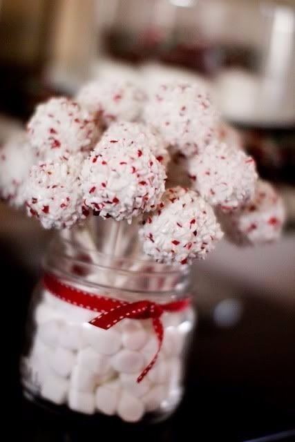 Candy Cane Cake Pops