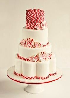 Candy Cane Wedding Cake