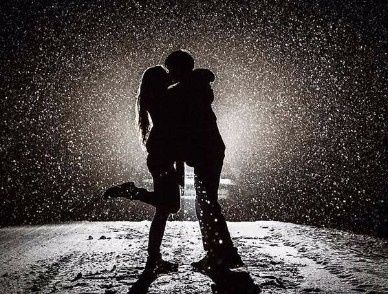 Snow Silhouette Engagement