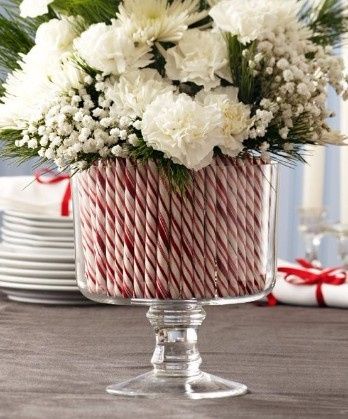 Candy Cane Centerpieces