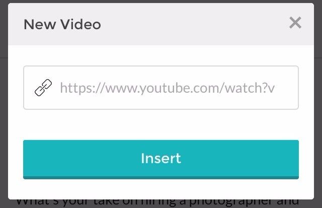 Insert Video URL