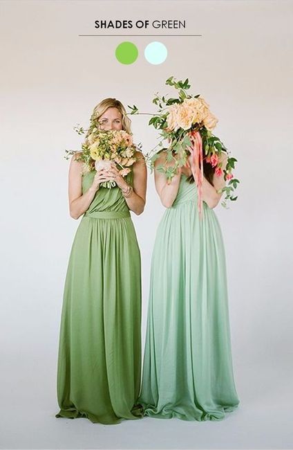 Green Colour Bridesmaids